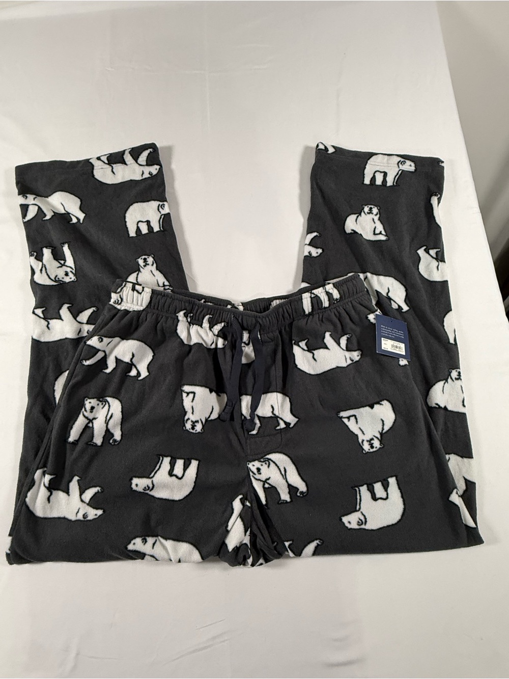 croft & barrow Black Joggers with White Polar Bear Print